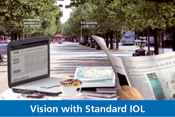 Vision with Standard IOL